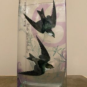 Fringe Studio “Birds in the Garden” glass vase